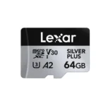 Lexar Professional Silver Plus microSDXC 64GB Class 10 U3 UHS-I με αντάπτορα