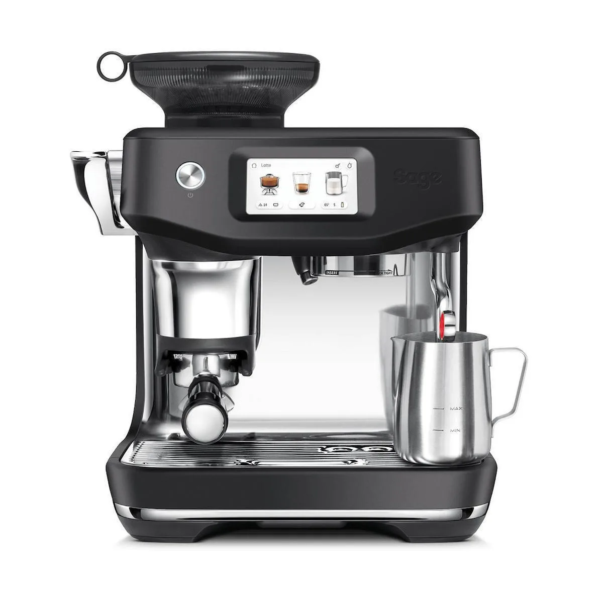 20241001125714_sage_barista_touch_impress_aytomati_michani_espresso_1700w_piesis_15bar_gia_cappuccino_me_mylo_alesis_black_truffle Sage Barista Touch Impress Αυτόματη Μηχανή Espresso 1700W Πίεσης 15bar με Μύλο Άλεσης Black Truffle - Image 1