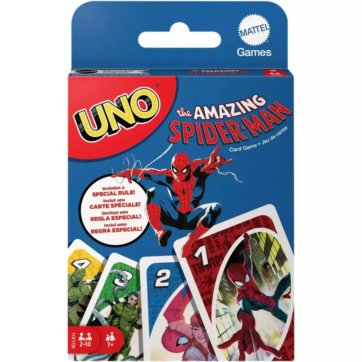20241002092336_mattel_epitrapezio_paichnidi_uno_the_amazing_spider_man_gia_2_10_paiktes_7_eton_hxy08 Επιτραπέζιο Παιχνίδι Uno The Amazing Spider-Man για 2-10 Παίκτες 7+ Ετών HXY08 Mattel - Image 1