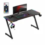 Γραφείο Hero 3.3 RGB Ξύλινο Μαύρο με LED 140x60x74εκ.