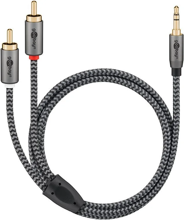 20241002160842_a88087cc Goobay Καλώδιο 3.5mm male - 2x RCA male Γκρι 1m (65285) - Image 1