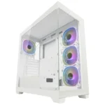 LC-Power Seamless_Pale_X Gaming Midi Tower Κουτί Υπολογιστή με Πλαϊνό Παράθυρο και RGB Φωτισμό Λευκό