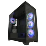 LC-Power Seamless_Pale_X Gaming Midi Tower Κουτί Υπολογιστή με Πλαϊνό Παράθυρο και RGB Φωτισμό Μαύρο