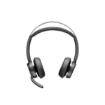 Poly Voyager Focus 2-M Ασύρματα On Ear Multimedia Ακουστικά με μικρόφωνο και σύνδεση Bluetooth