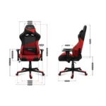 Huzaro Force 6.2 Mesh Υφασμάτινη Καρέκλα Gaming με Ρυθμιζόμενα Μπράτσα και RGB Φωτισμό Κόκκινη