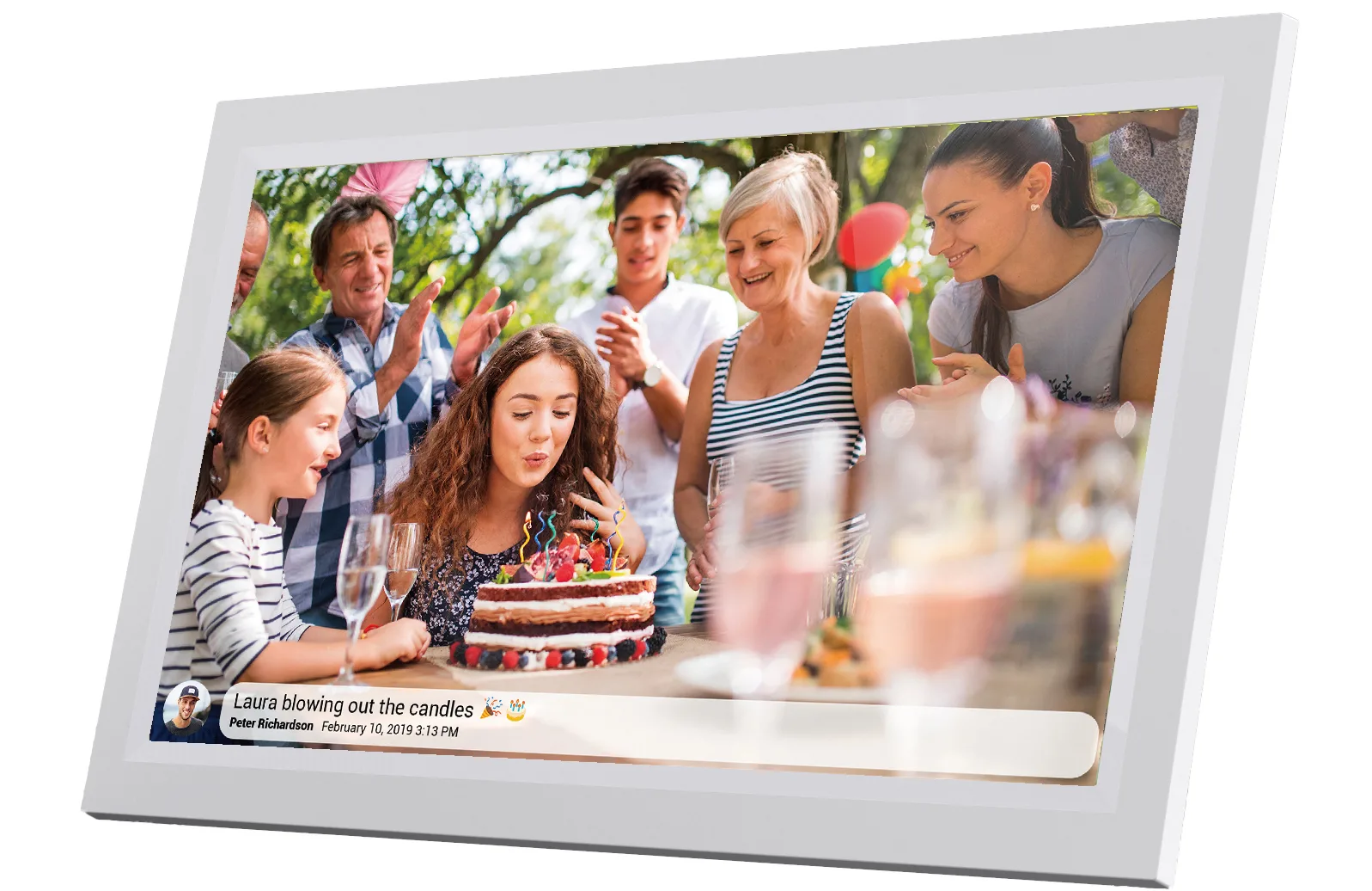 Denver Frameo PFF-1503W Ψηφιακή Κορνίζα με Οθόνη Αφής 15.6" Ανάλυσης 1920x1080 με WiFi Λευκή - Image 1