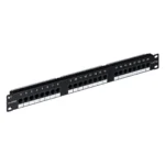 Q-Lantec Patch Panel Unshielded για Rack 1U 19" 50 Θυρών cat5e Μαύρο PK-U6-1