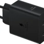 Samsung Φορτιστής με 2 Θύρες USB-C και Καλώδιο USB-C - USB-C 50W Power Delivery Μαύρος (EP-T5020X)
