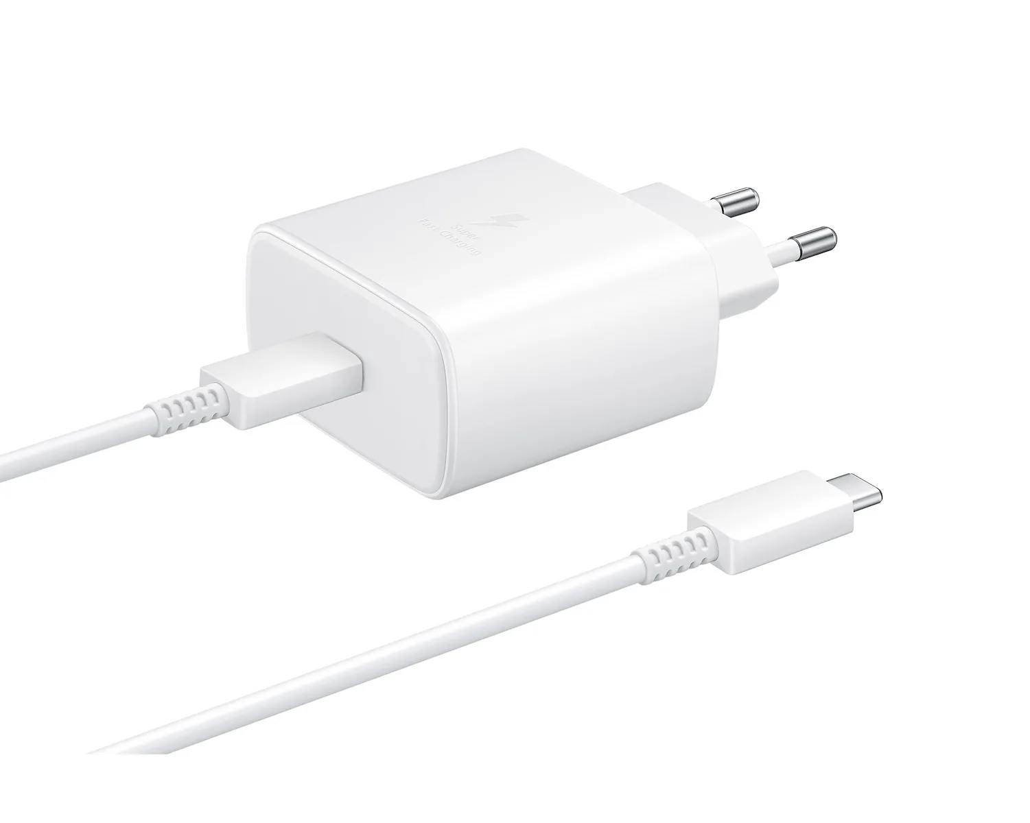20241003165524_af777171 Samsung Φορτιστής με Θύρα USB-C και Καλώδιο USB-C - USB-C 45W Λευκός (EP-TA845EWE + EP-DW767JWE Bulk) - Image 1