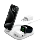 Belkin Ασύρματος Φορτιστής Qi2 15W Λευκός (BoostCharge 3-in-1 Magnetic Foldable)