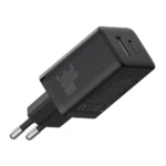 Baseus Φορτιστής Χωρίς Καλώδιο με Θύρα USB-A και Θύρα USB-C 30W Power Delivery Μαύρος (Cube)