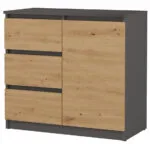 Malwa 1d3s Chest Drawers Anthracite Artisan