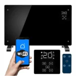 Θερμοπομπός Τοίχου 2500W με Ηλεκτρονικό Θερμοστάτη και WiFi 85x51cm Μαύρος