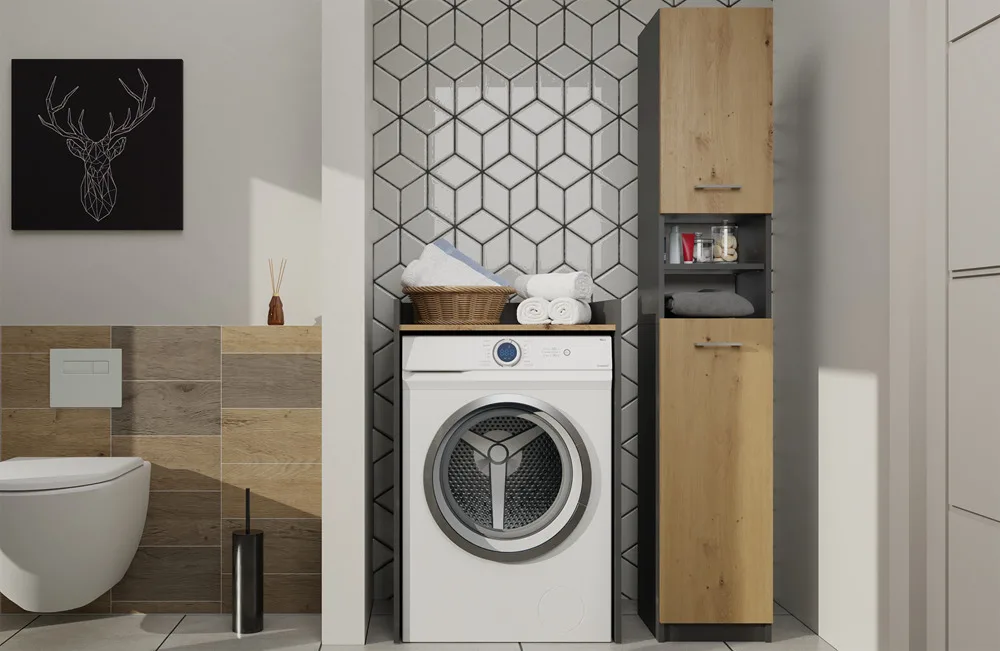 20241004152009_919111e3 Washing Machine Cabinet Pola Np Anthracite Artisan - Image 1