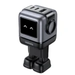 Ugreen Φορτιστής Χωρίς Καλώδιο GaN με Θύρα USB-A και 2 Θύρες USB-C 65W Power Delivery / Quick Charge 4.0 Γκρι (Robot)