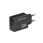 Esperanza Φορτιστής Χωρίς Καλώδιο με Θύρα USB-C 20W Power Delivery Μαύρος (EZC104K)