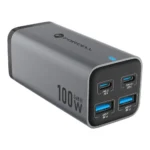 Forcell Βάση Φόρτισης GaN με 2 Θύρες USB-A και 2 Θύρες USB-C 100W Power Delivery / Quick Charge 4.0 σε Γκρι χρώμα (VT-51)