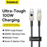 Baseus Unbreakable USB 2.0 Cable USB-C male - USB-C 100W Λευκό 2m P10355800221-01