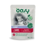Oasy Υγρή Τροφή για Ενήλικες Γάτες σε Φακελάκι με Αρνί χωρίς Γλουτένη 85gr