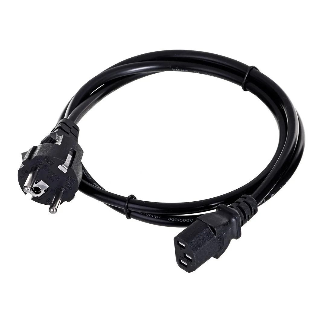 20241010144146_ab473c27 Savio Elmak Schuko - IEC C13 Cable 1.2m Μαύρο CL-89 - Image 1