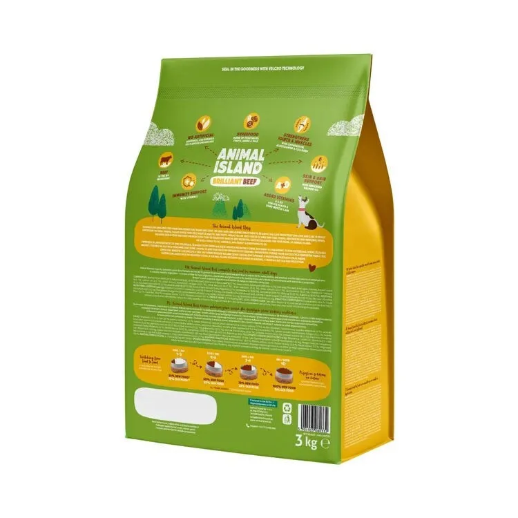 20241014113602_cb359c30 Animal Island 3kg Ξηρά Τροφή χωρίς Σιτηρά & Γλουτένη για Ενήλικους Σκύλους με Βοδινό - Image 1