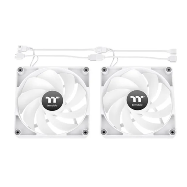 Thermaltake CT140 Reverse Case Fan με ARGB Φωτισμό και Σύνδεση 3-Pin / 4-Pin PWM 2τμχ Λευκό - Image 1