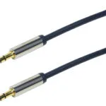 LogiLink Καλώδιο 3.5mm male - 3.5mm male Μαύρο 0.5m (CA10050)