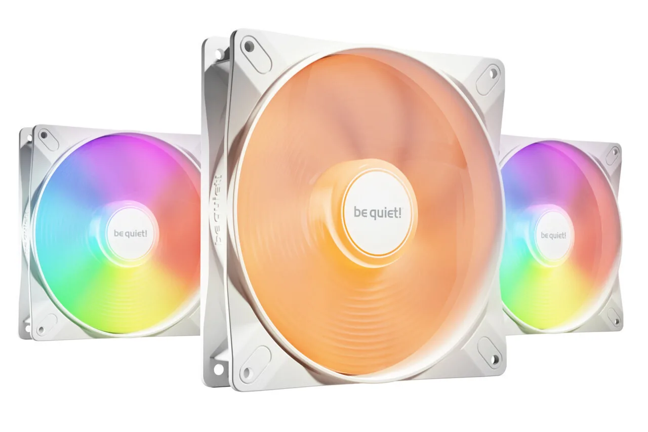 Be Quiet Light Wings LX HS Case Fan 140mm με ARGB Φωτισμό και Σύνδεση 3-Pin / 4-Pin PWM 3τμχ Λευκό - Image 1