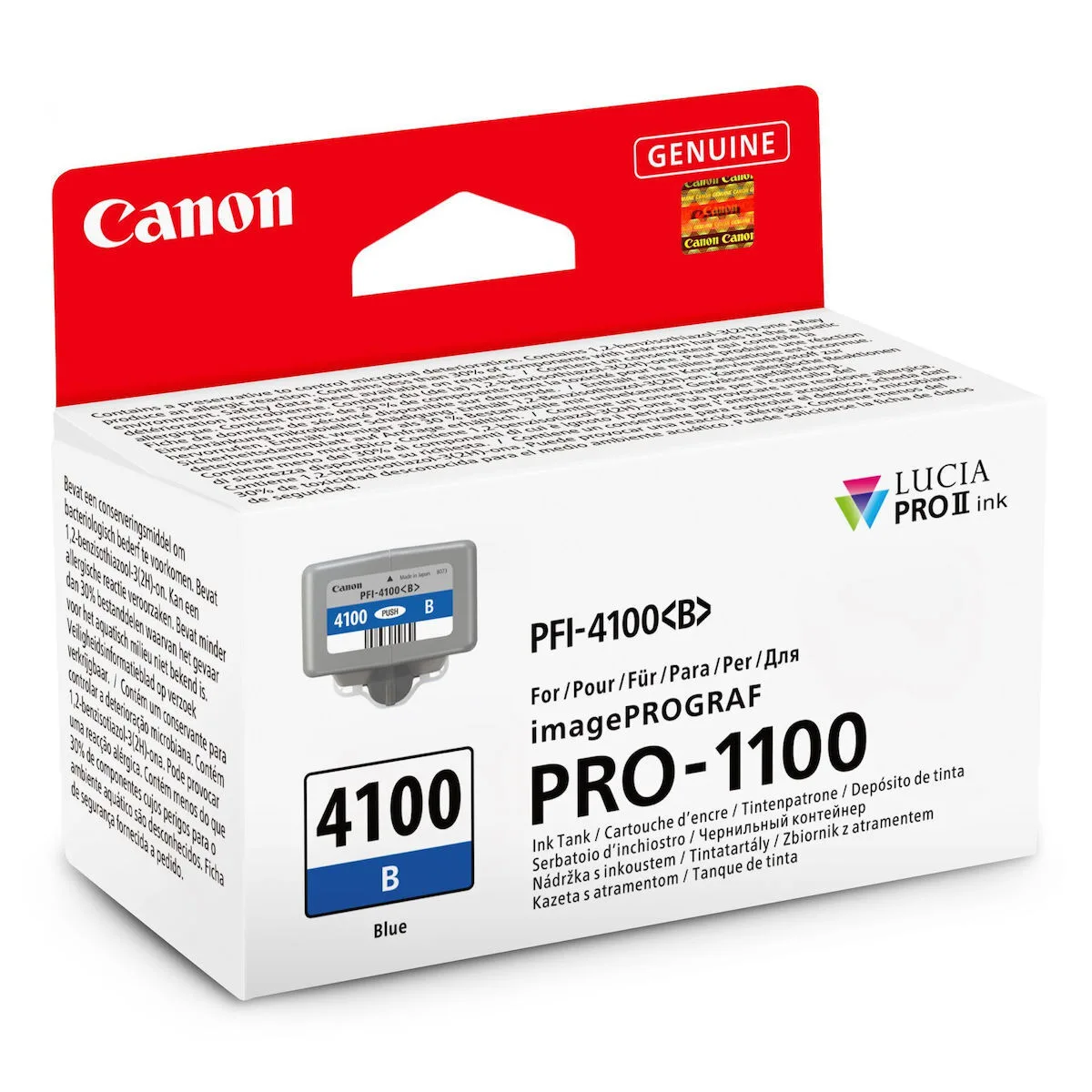Canon PFI-4100 Γνήσιο Μελάνι Εκτυπωτή InkJet Μπλε (6786C001) - Image 1
