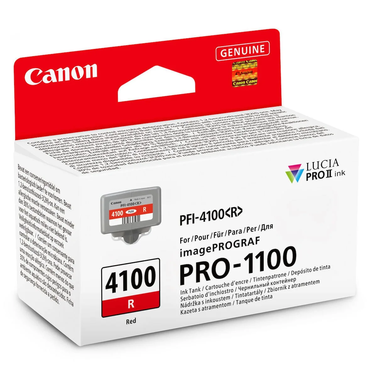 Canon PFI-4100 Γνήσιο Μελάνι Εκτυπωτή InkJet Κόκκινο (6785C001) - Image 1