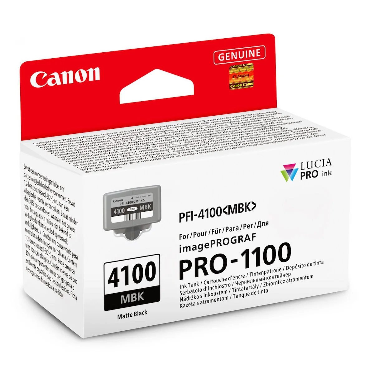 Canon PFI-4100 Γνήσιο Μελάνι Εκτυπωτή InkJet Matte Μαύρο (6776C001) - Image 1