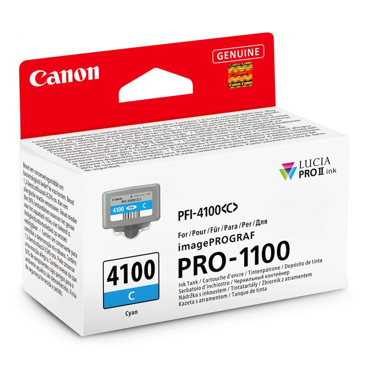 Canon PFI-4100 Γνήσιο Μελάνι Εκτυπωτή InkJet Κυανό (6778C001) - Image 1