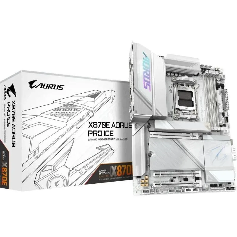 Gigabyte X870E Aorus PRO ICE Wi-Fi Motherboard ATX με AMD AM5 Socket - Image 1