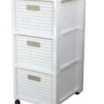 Rotho Babydesign 1165490000 Επιδαπέδια Ραφιέρα Μπάνιου Πλαστική με 3 Ράφια 71.2x32.5x37.5cm Λευκή