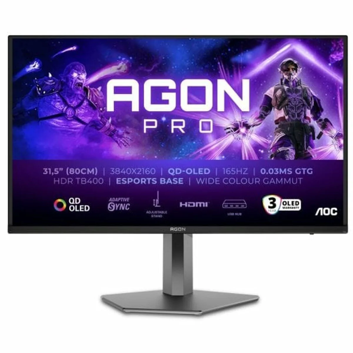 20241021130226_aoc_ag326ud_qd_oled_hdr_monitor_31_5_4k_3840by2160_165hz_me_chrono_apokrisis_0_03ms_gtg AOC AG326UD QD-OLED HDR Monitor 31.5" 4K 3840x2160 165Hz με Χρόνο Απόκρισης 0.03ms GTG - Image 1