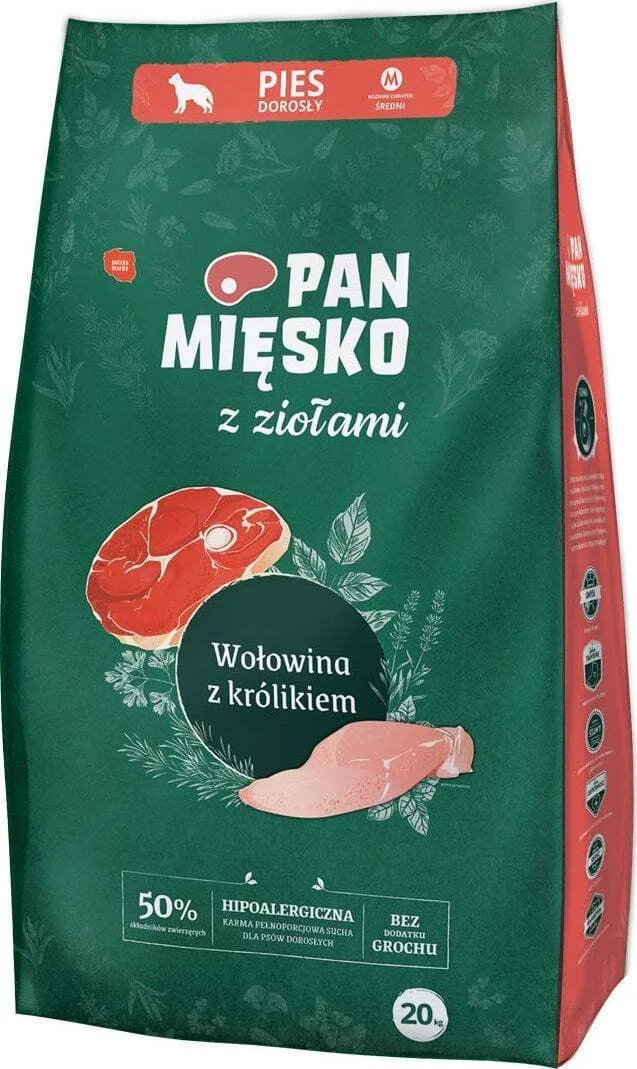 20241021132729_pan_miesko_20kg_xira_trofi_choris_glouteni_gia_enilikous_skylous_mesaion_fylon_me_kouneli_lago_kai_vodino Pan Miesko 20kg Ξηρά Τροφή χωρίς Σιτηρά & Γλουτένη για Ενήλικους Σκύλους Μεσαίων Φυλών με Κουνέλι, Λαγό και Βοδινό - Image 1