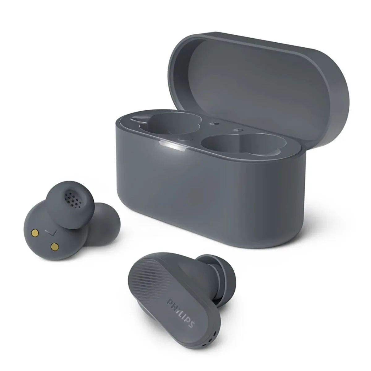 Philips TAT3509 In-ear Bluetooth Handsfree Ακουστικά με Αντοχή στον Ιδρώτα και Θήκη Φόρτισης Γκρι - Image 1