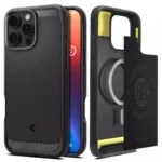 Spigen Rugged Armor Magfit Back Cover Πλαστικό 2mm Matte Black (iPhone 16 Pro Max) ACS07986