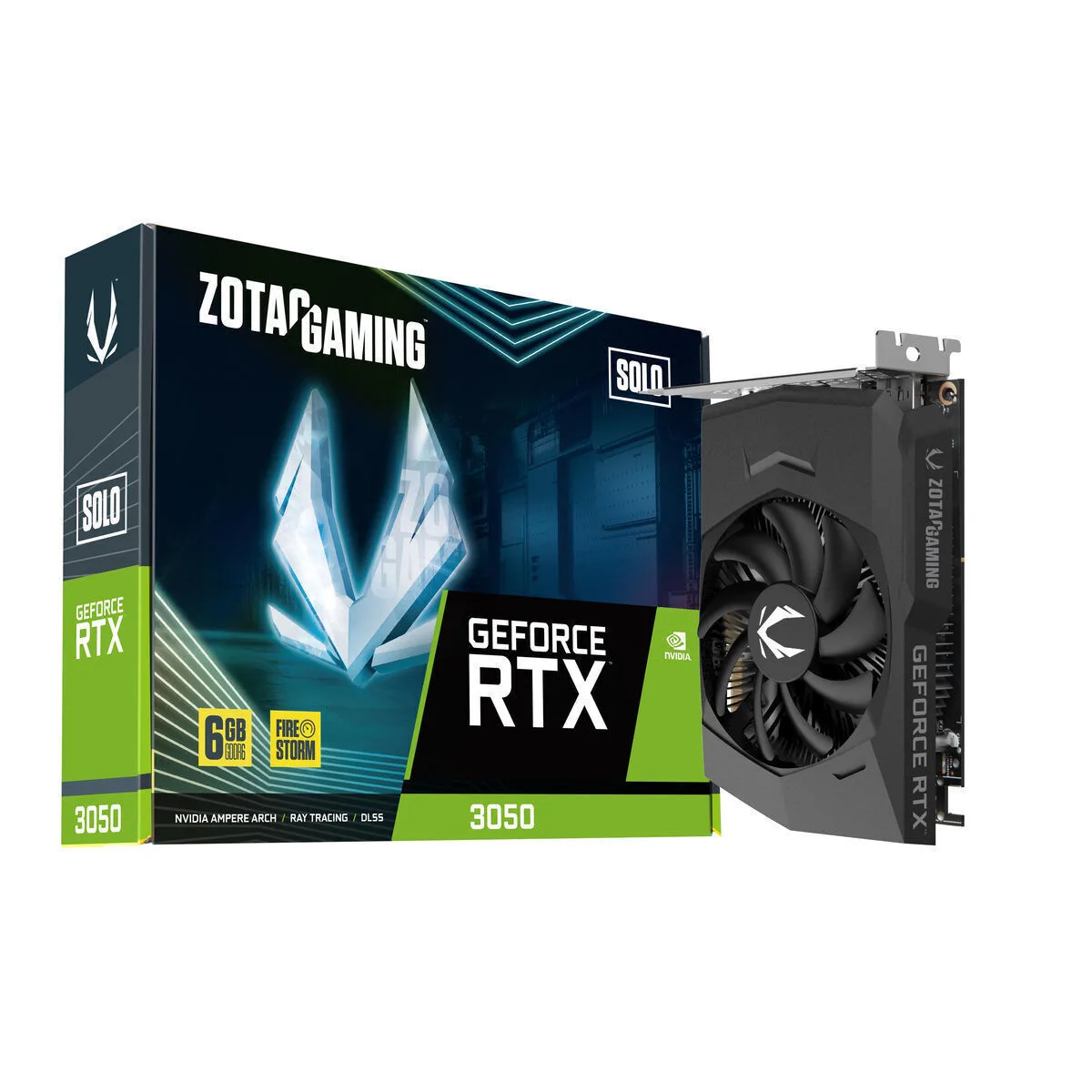 Zotac GeForce RTX 3050 6GB GDDR6 Solo Κάρτα Γραφικών ZT-A30510G-10L - Image 1