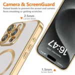 Tech-Protect Magflex Magsafe Back Cover Tempered Glass Shiny Gold (iPhone 16 Pro Max) 123490