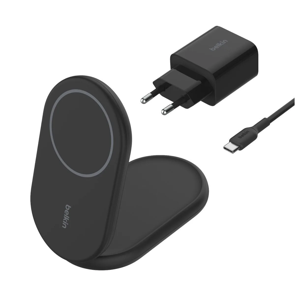 Belkin Ασύρματος Φορτιστής Qi2 και Καλώδιο USB-C 15W Power Delivery Μαύρος (BoostCharge Qi2) - Image 1