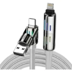 BlitzWolf Regular USB to Type-C / Lightning Cable Γκρι 1.2m (640H82)