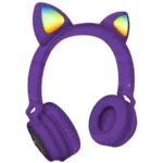 Techmade Ασύρματα / Ενσύρματα On Ear Ακουστικά Μωβ