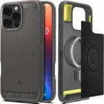 Spigen Rugged Armor MagFit Back Cover Πλαστικό 2mm Γκρι (iPhone 16 Pro) ACS08116