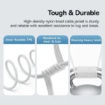 Baseus Gem USB 2.0 Cable USB-C male - USB-A 100W Λευκό 2m P10373002211-01