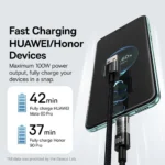 Baseus Gem USB 2.0 Cable USB-C male - USB-A 100W Μαύρο 1m (P10373002111-00)