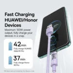 Baseus Gem USB 2.0 Cable USB-C male - USB-A 100W Μωβ 1m P10373002511-00