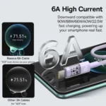 Baseus Gem USB 2.0 Cable USB-C male - USB-A 100W Μωβ 2m P10373002511-01