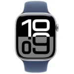 Apple Watch Series 10 Aluminium 42mm Αδιάβροχο με Παλμογράφο (Silver με Denim Sport Band - S/M)