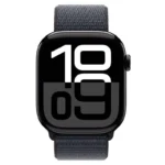 Apple Watch Series 10 Aluminium 42mm Αδιάβροχο με Παλμογράφο (Jet Black με Ink Sport Loop)